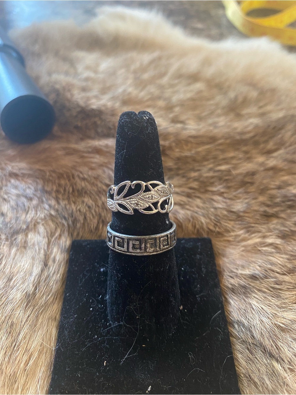 Sterling Silver Leaf Filigree Women's Ring - Silver size 5 3/4